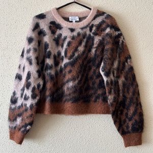 & Other Stories Mohair Leopard Print Sweater - S
